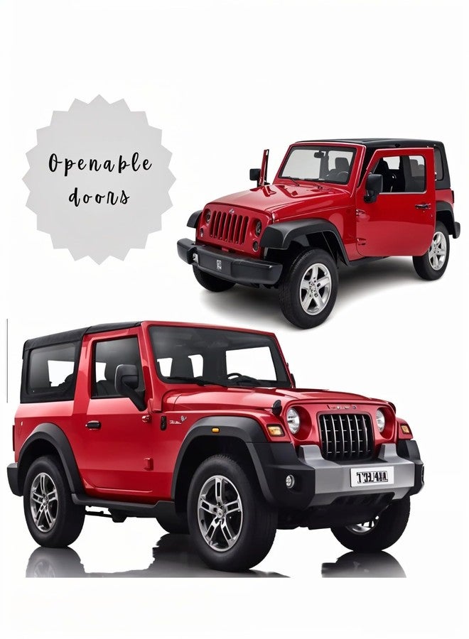 TodFod Die-Cast SUV Model Car 1:24 Scale | 12cm Premium Black Toy | Opening Doors, Pullback Action | Realistic Design for Kids & Collectors - Image 4